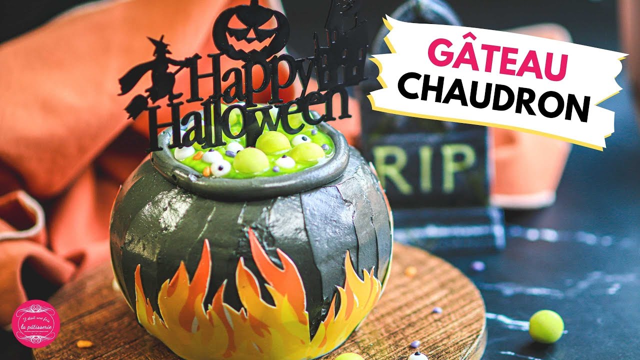 GÂTEAU CHAUDRON DE SORCIÈRE POUR HALLOWEEN
