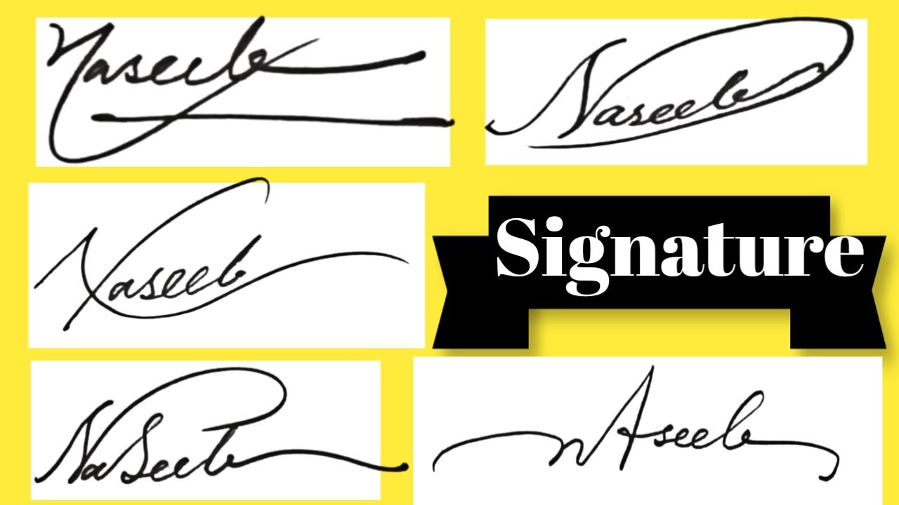 Good-looking Signature Style Naseeb N | SIGNATURE N | Customer Signature N