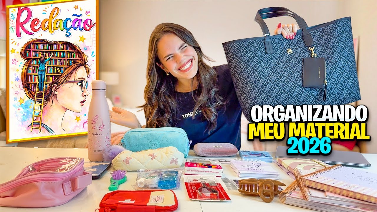 ORGANIZANDO MEU MATERIAL ESCOLAR 2026 - Mochila