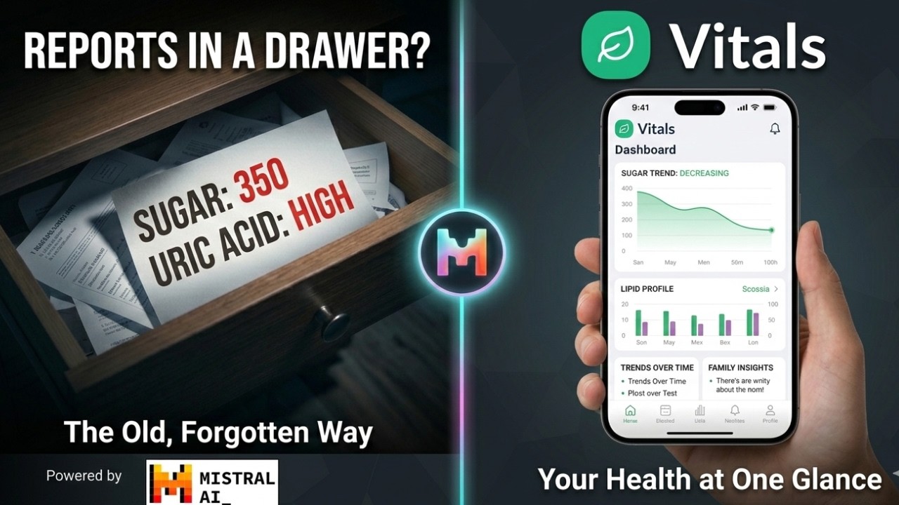 Vitals - Together Towards Healthier Tomorrow ( Mistral AI Hackathon Entry )