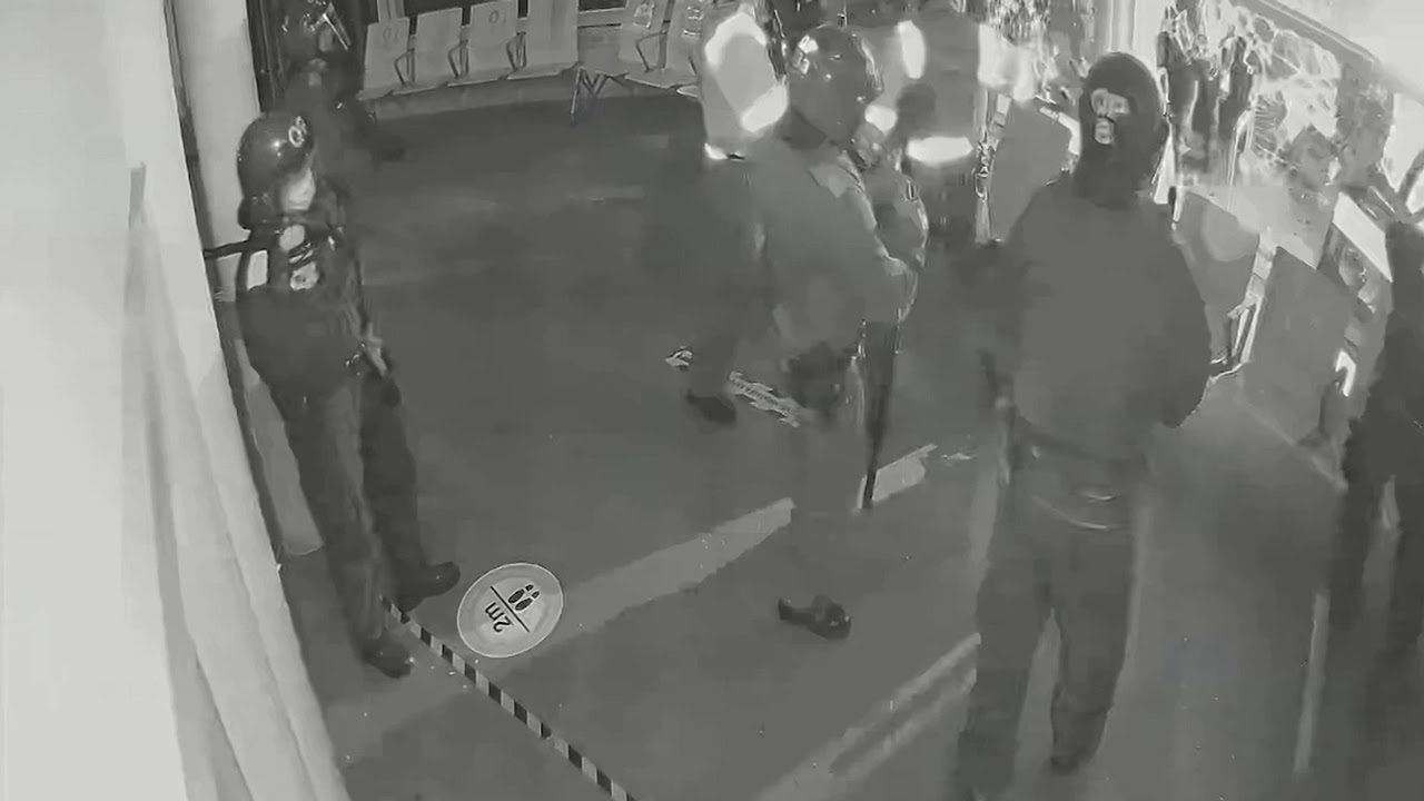 New CCTV footage shows inside Bristol police station as Kill the Bill rioters attack