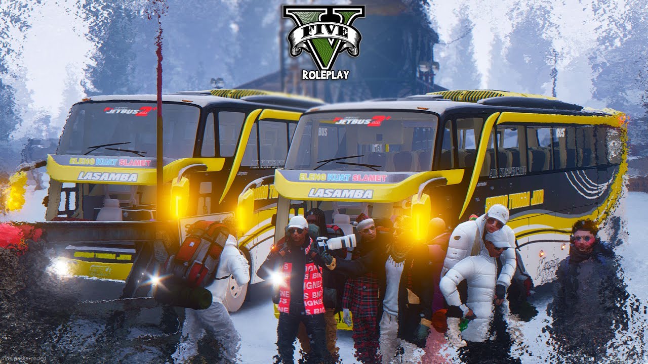 BIS OLENG, MENDAKI GUNUNG ES PENUH PERJUANGAN DIMUSIM SALJU ! GTA V ROLEPLAY