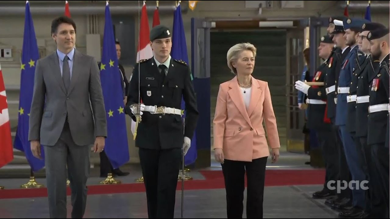 Welcome ceremony for European Commission President Ursula von der Leyen in Kingston – March 7, 2023