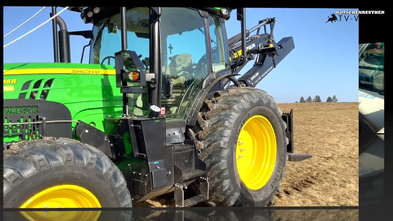 John Deere 6145R Forsttraktor KOTSCHENREUTHER Forstaufbau: Drehsitz, Rückekran, UVV Schutzausrüstung