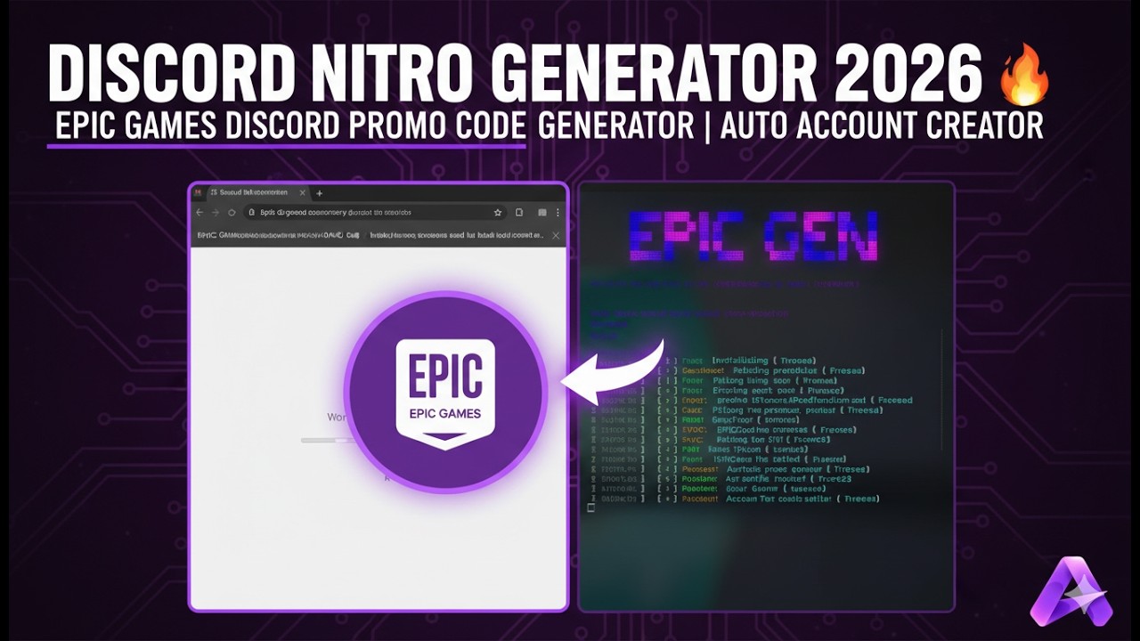 Discord Nitro Generator 2026 🔥 | Epic Games Discord Promo Code Generator | Auto Account Creator