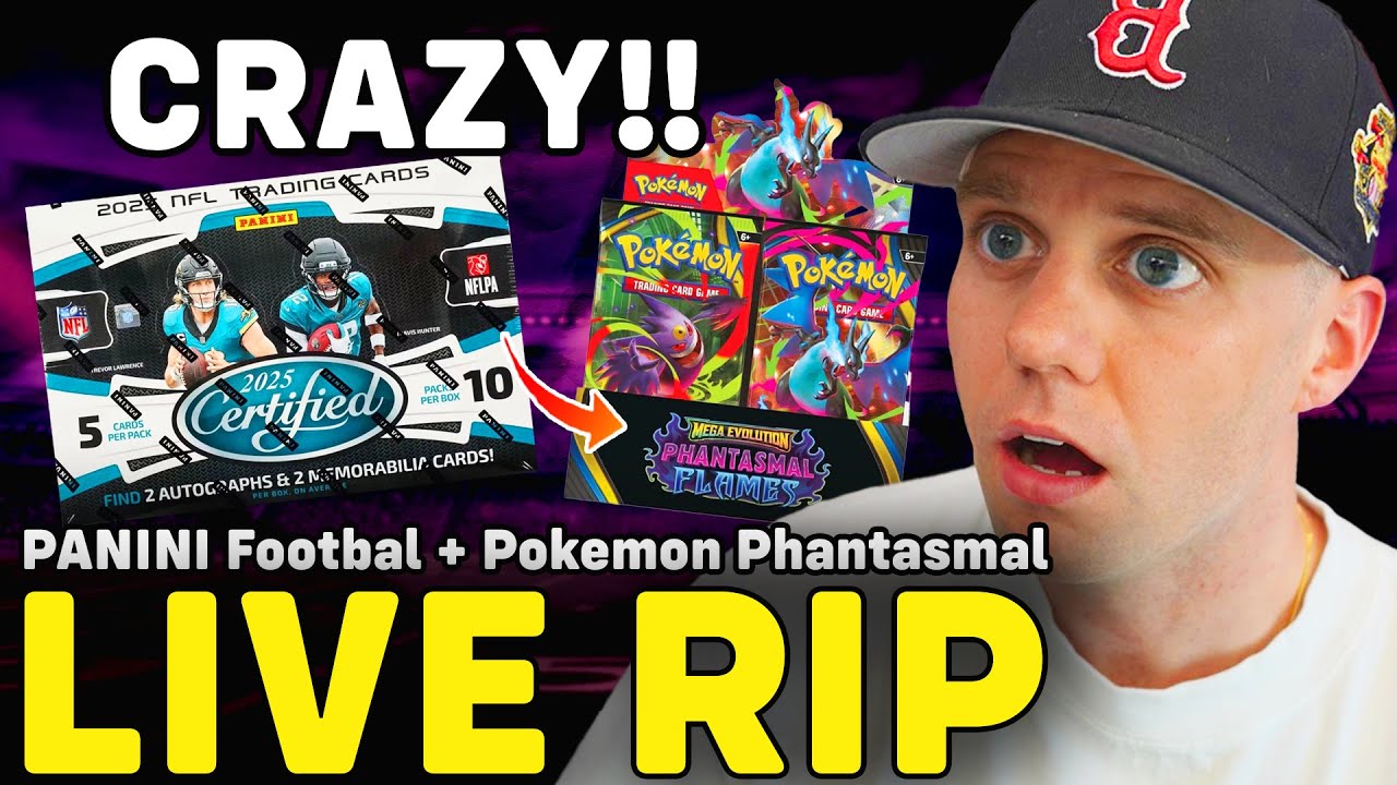 LIVE RIP: POKEMON PHANTASMAL FLAMES! & 2025 CERTIFIED FOOTBALL