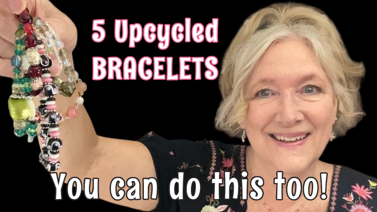 Make 5 Upcycled Beaded Bracelets Beginner Jewelry Making Fun DIY
