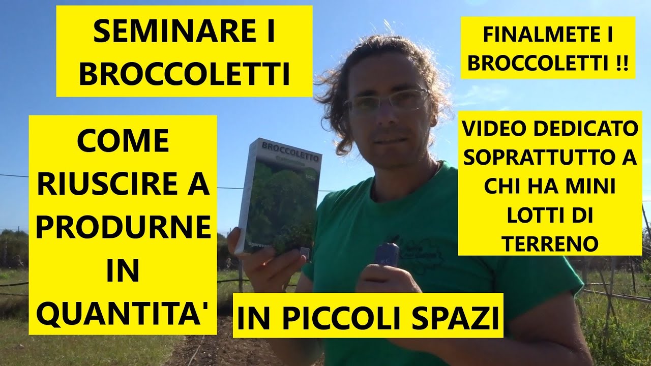 Come seminare per produrre grandi quantità di 🥦 BROCCOLETTI 🥦 in poco spazio? | Tutorial Agricoltura