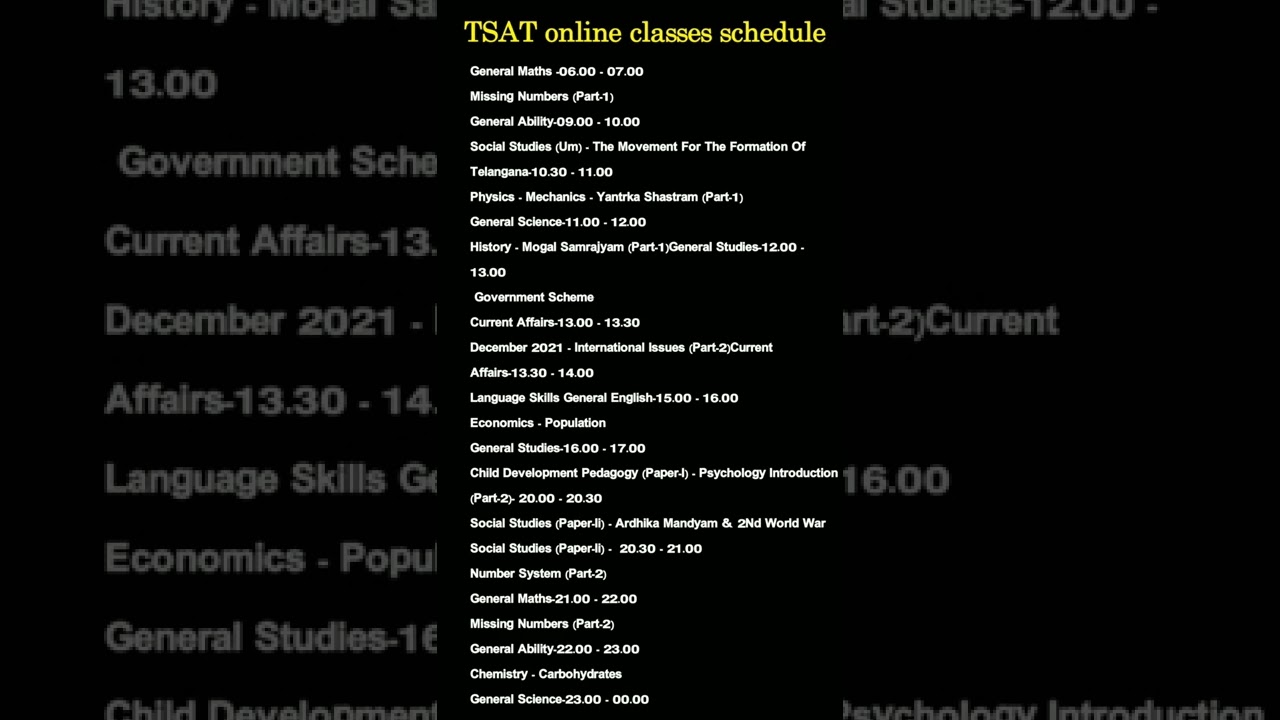 tsat online coaching schedule 20.04.2022 #tsat #tsatonlineclasses #tstet