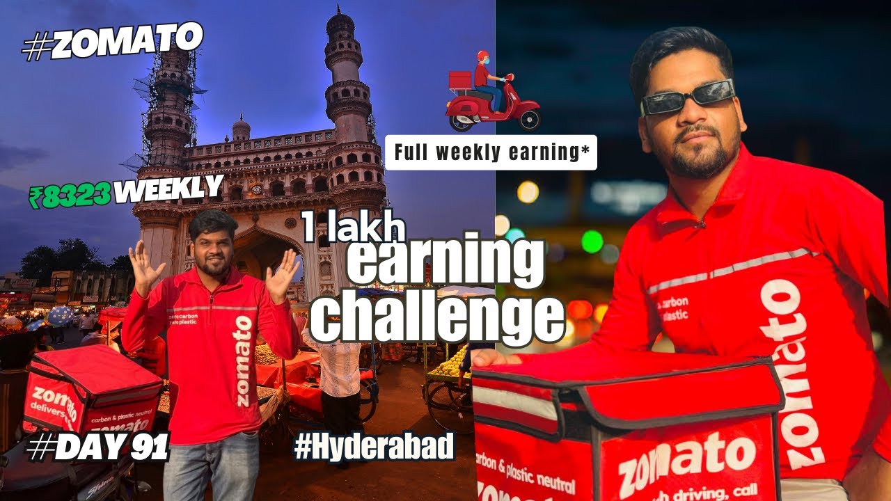ZOMATO DELIVERY BOY ONE WEEK EARNING IN HYDERABAD