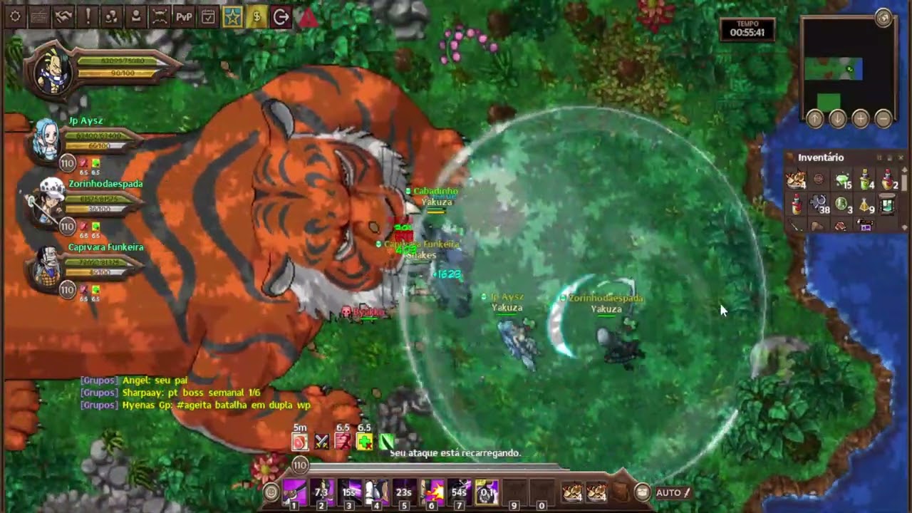 World Boss Tigre Byakko - Grand Line Adventures GLA One Piece Jogo Tíbia Online Free
