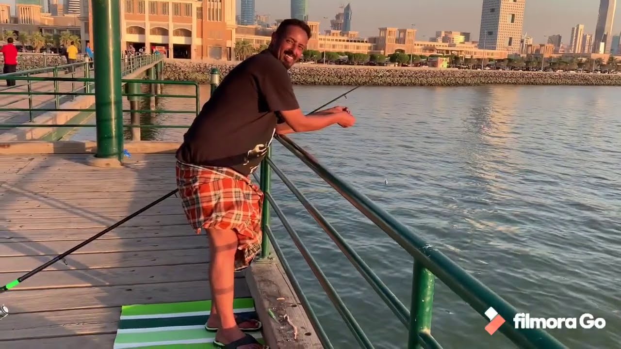 Souq sharq short bridge fishing point area in kuwait
