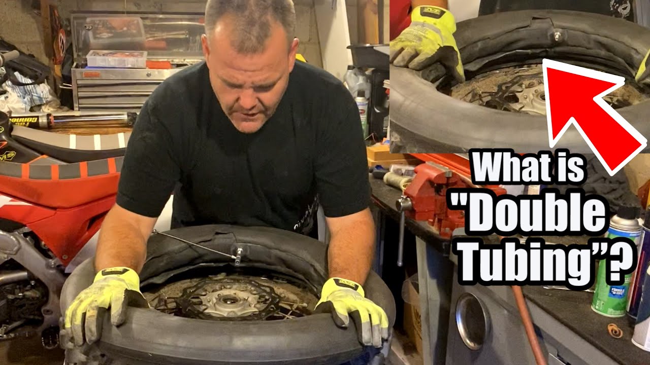 Double Tubing your Dirt Bike tire? #tirechange #diy