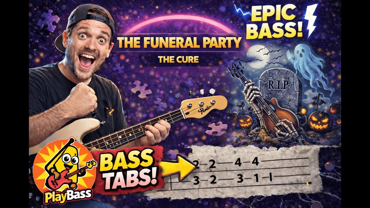 The Funeral Party - The Cure (Bass Cover + Tabs)