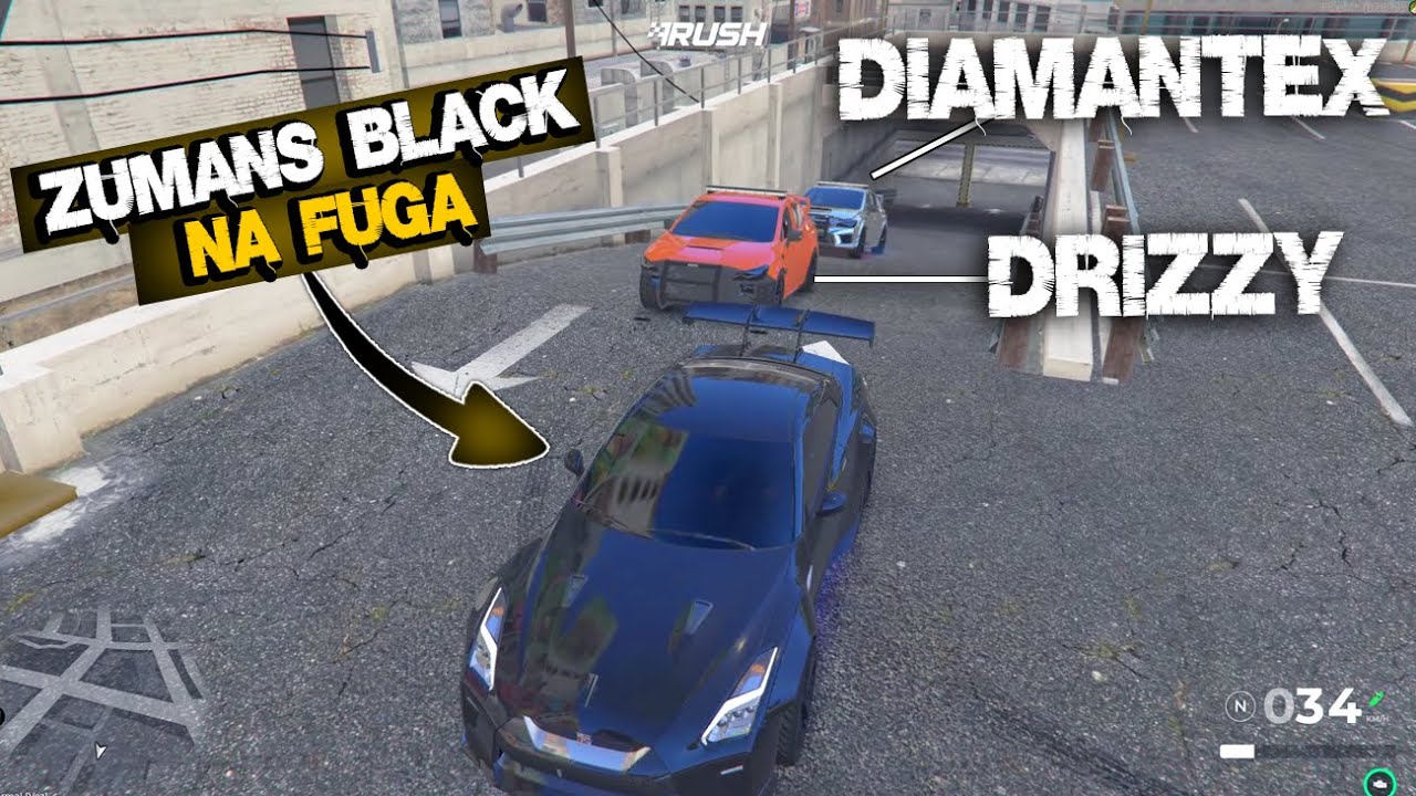 DRIZZY E DIAMANTEX CONTRA ZUMANS BLACK NA FUGA COM PG ! GTA RP ! GTA FIVEM ROLEPLAY
