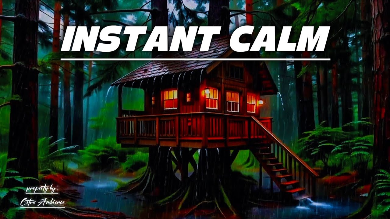 Deep Sleep in 5 Minutes 🌧️ Cozy Rain Sounds in a Forest Treehouse