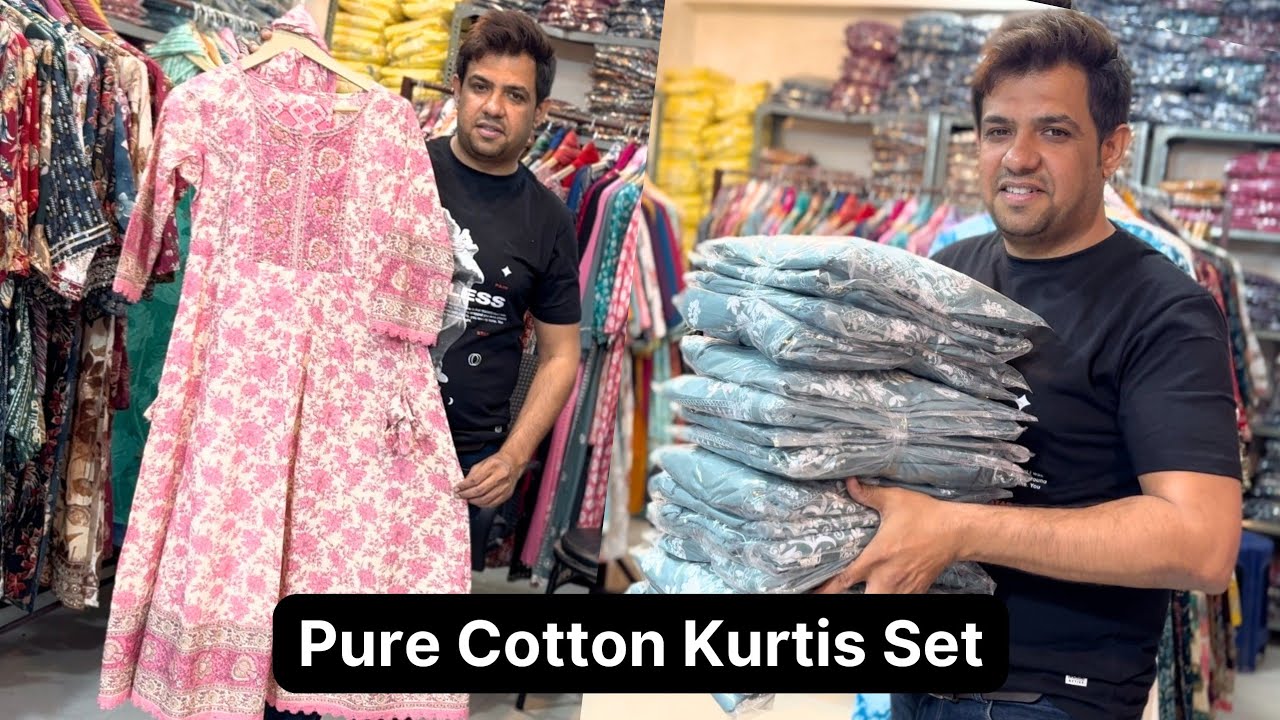100% SUMMER PURE COTTON KURTI PANT SET REAL KURTI WHOLESALER JAIPUR MARKET | NEW TRENDY COLLECTIONS