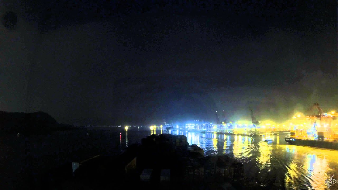 Time-lapse (120x): arrival Nhava Sheva (Mumbai, India)
