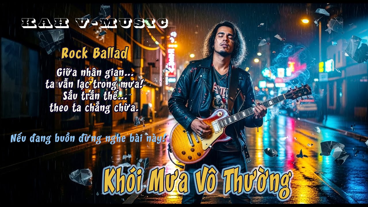Khói Mưa Vô Thường – Rock Ballad | Epic Guitar Solo • Giọng Hát Cảm Xúc Đỉnh Cao | KAH V-Music