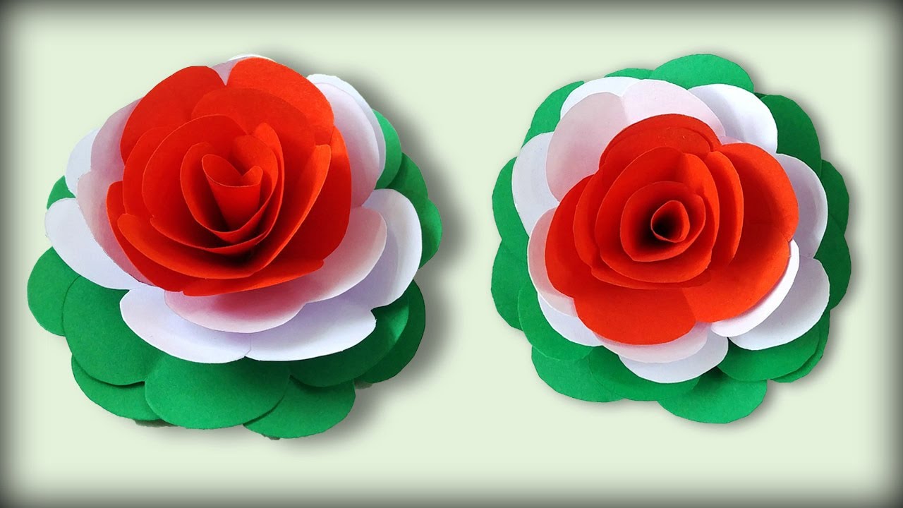 DIY Tricolor Paper Flower Making | Republic Day Craft | Independence Day Craft
