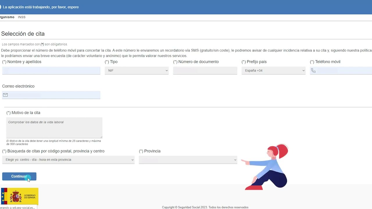 Pedir cita previa en la Seguridad Social