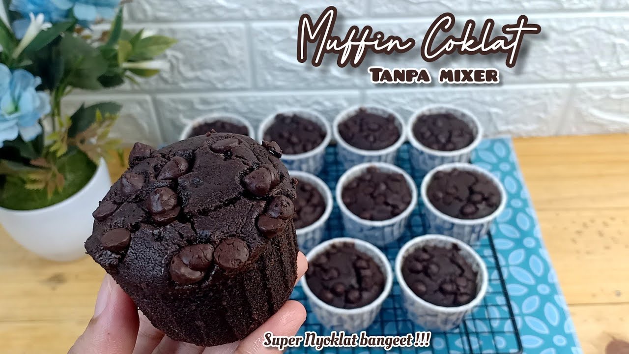 MUFFIN COKLAT SUPER NYOKLAT SIMPLE TANPA MIXER