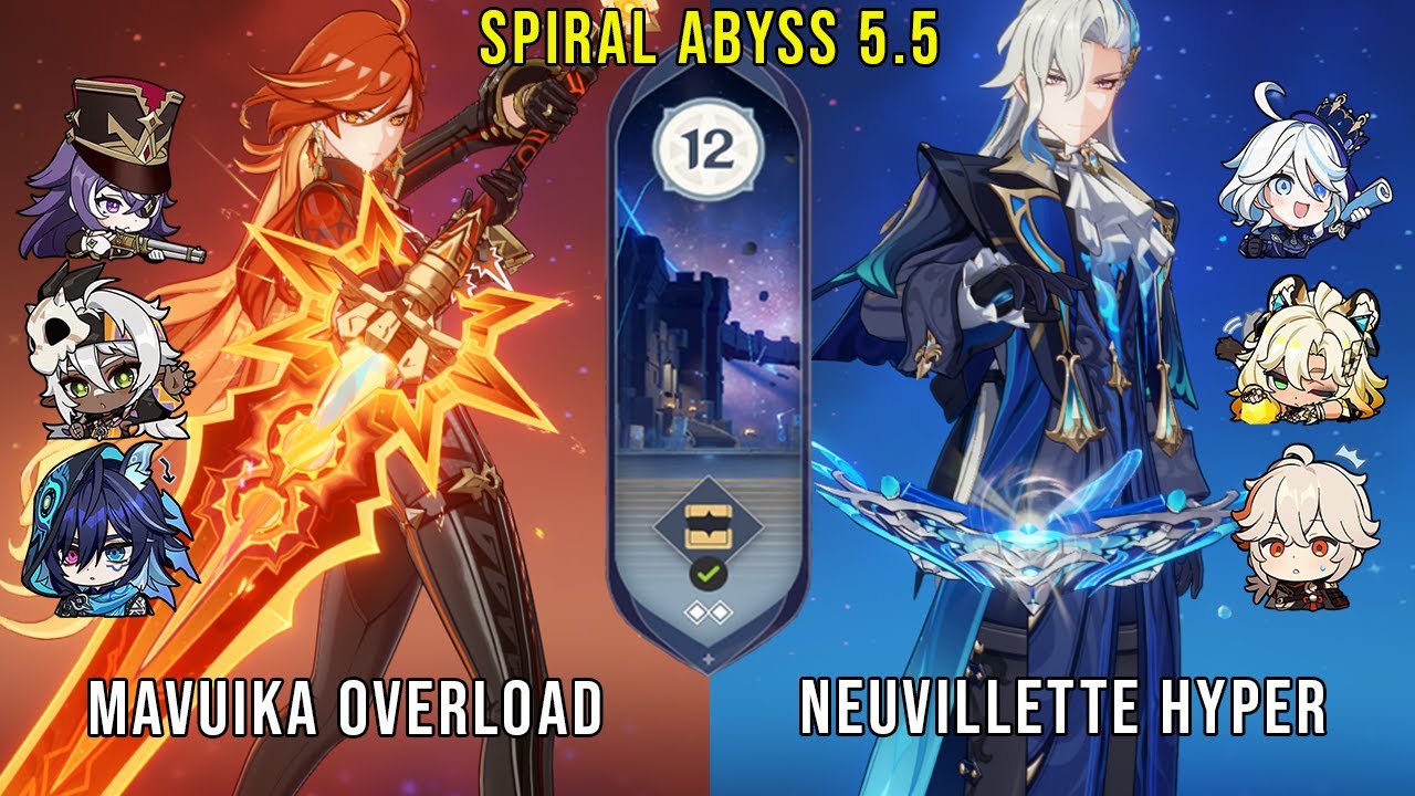 C0 Mavuika Overload and C0 Neuvillette Hypercarry | Genshin Impact Abyss 5.5 Floor 12 9 Stars
