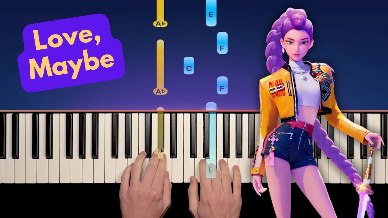 KPop Demon Hunters - Love, Maybe - EASY Piano Tutorial