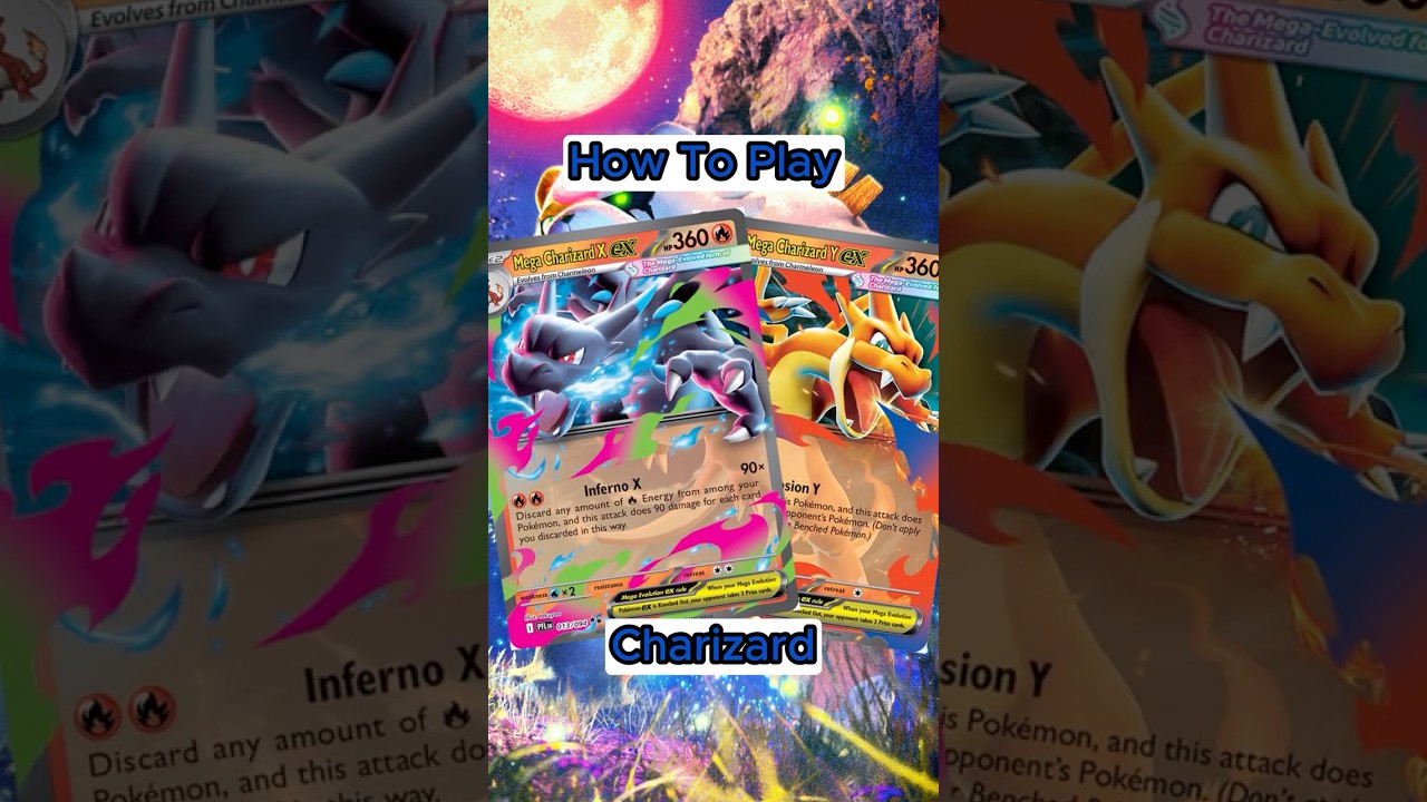 How To Play Mega Charizard X ex and Y ex | Ascended Heroes | Mega Evolution | Pokemon TCG
