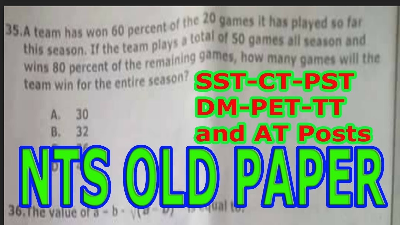 NTS Old Papers | How to pass NTS Test easily