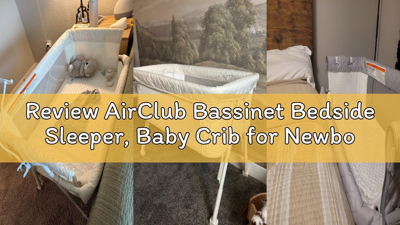 Review AirClub Bassinet Bedside Sleeper, Baby Crib for Newborn, Baby Bassinets Bedside Sleeper with