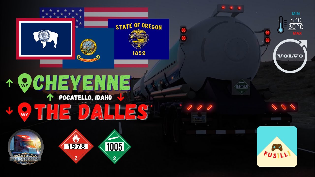 ATS • Entrega Dupla - Substâncias Químicas ┃ Wyoming ~ Idaho ~ Oregon┃ Volvo VNL 860