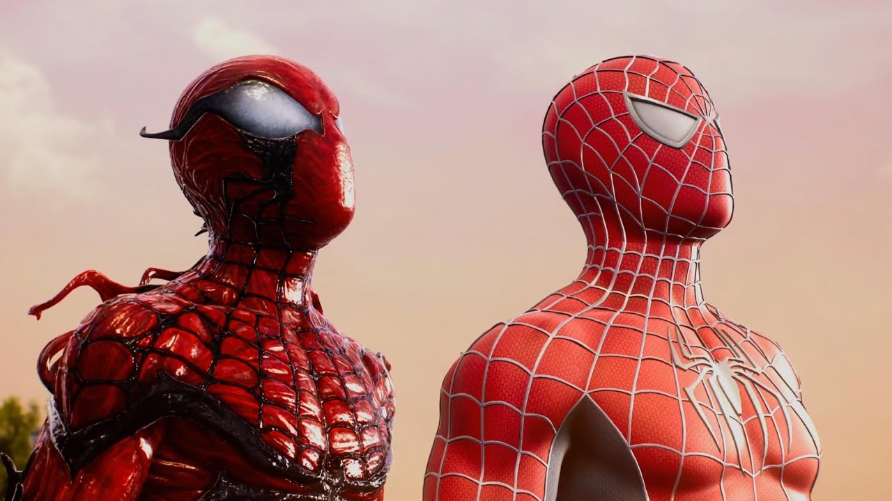 Peter and Miles Vs Sandman With Raimi Suit And  Absolute Carnage Suit Marvels Spider-Man 2