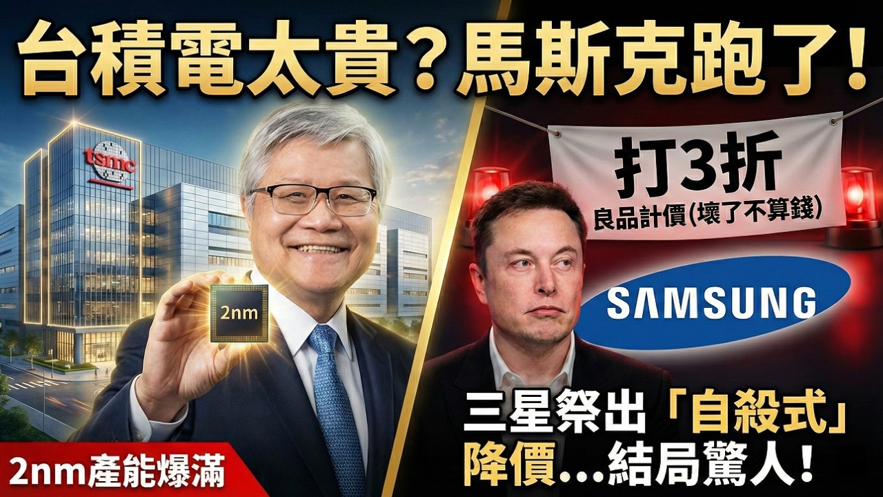 台積電2奈米生死戰！三星祭出「割肉價」搶走特斯拉大單？真相讓所有人冷汗直流...😱