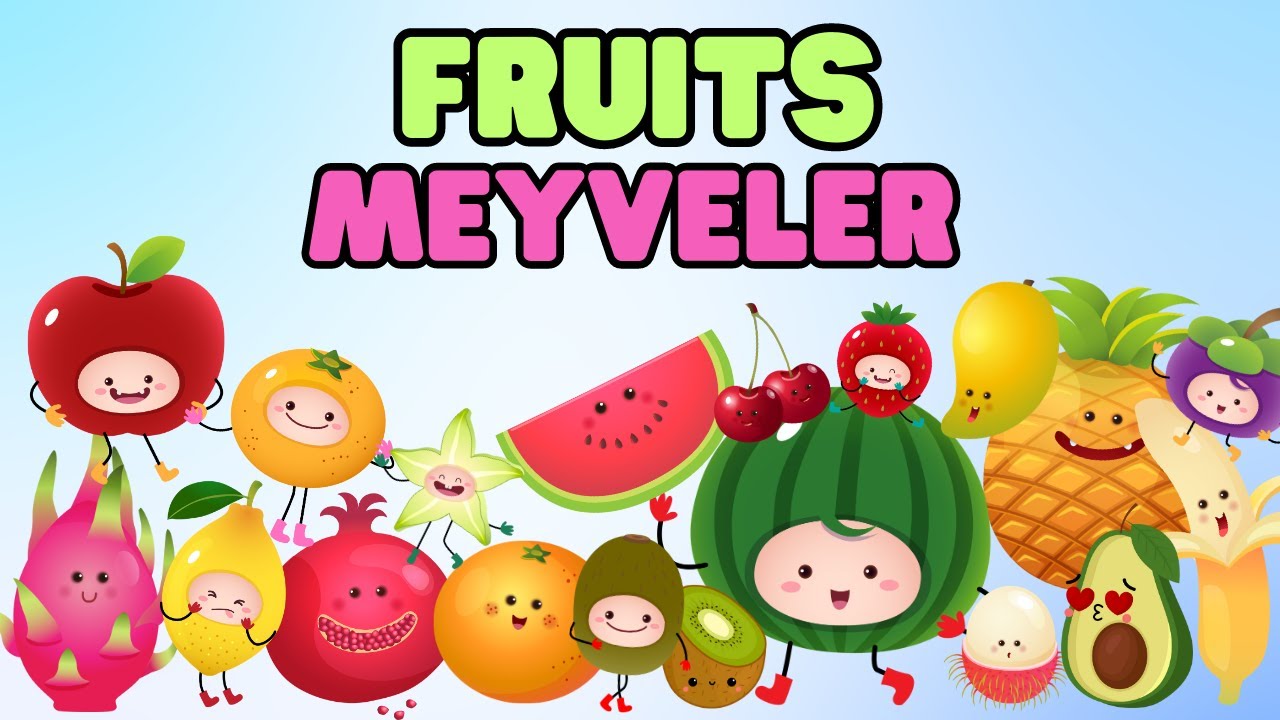 Fruits Name | Fruits Name in Turkish | Name of Fruits Basic Turkish Learning | #fruit #fruits