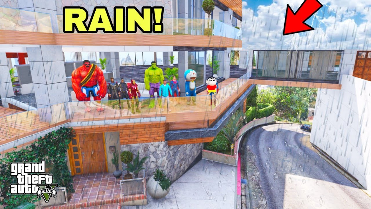 Franklin Ask Question & Answers or Los Santos Drowned in WATER After Heavy RAINS IN GTA V