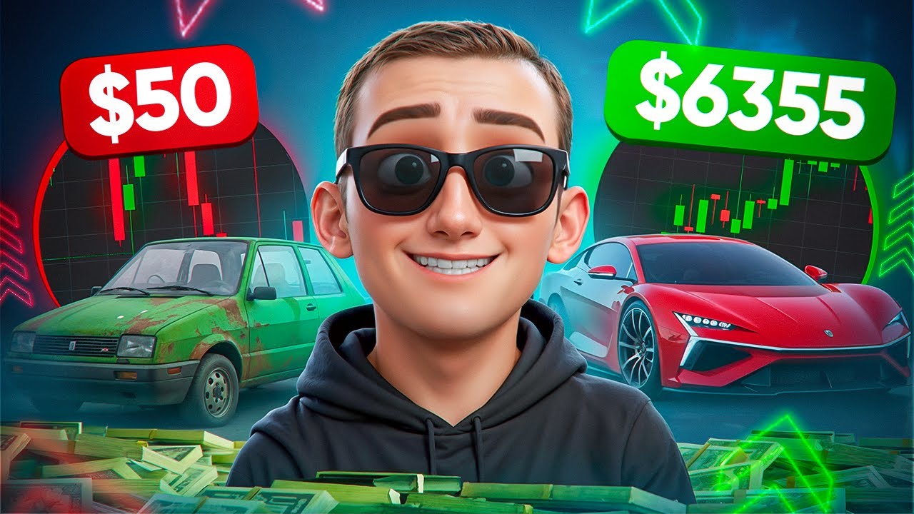 С 50$ до 6355$ с первой попытки! Простая рабочая стратегия в трейдинге 2025