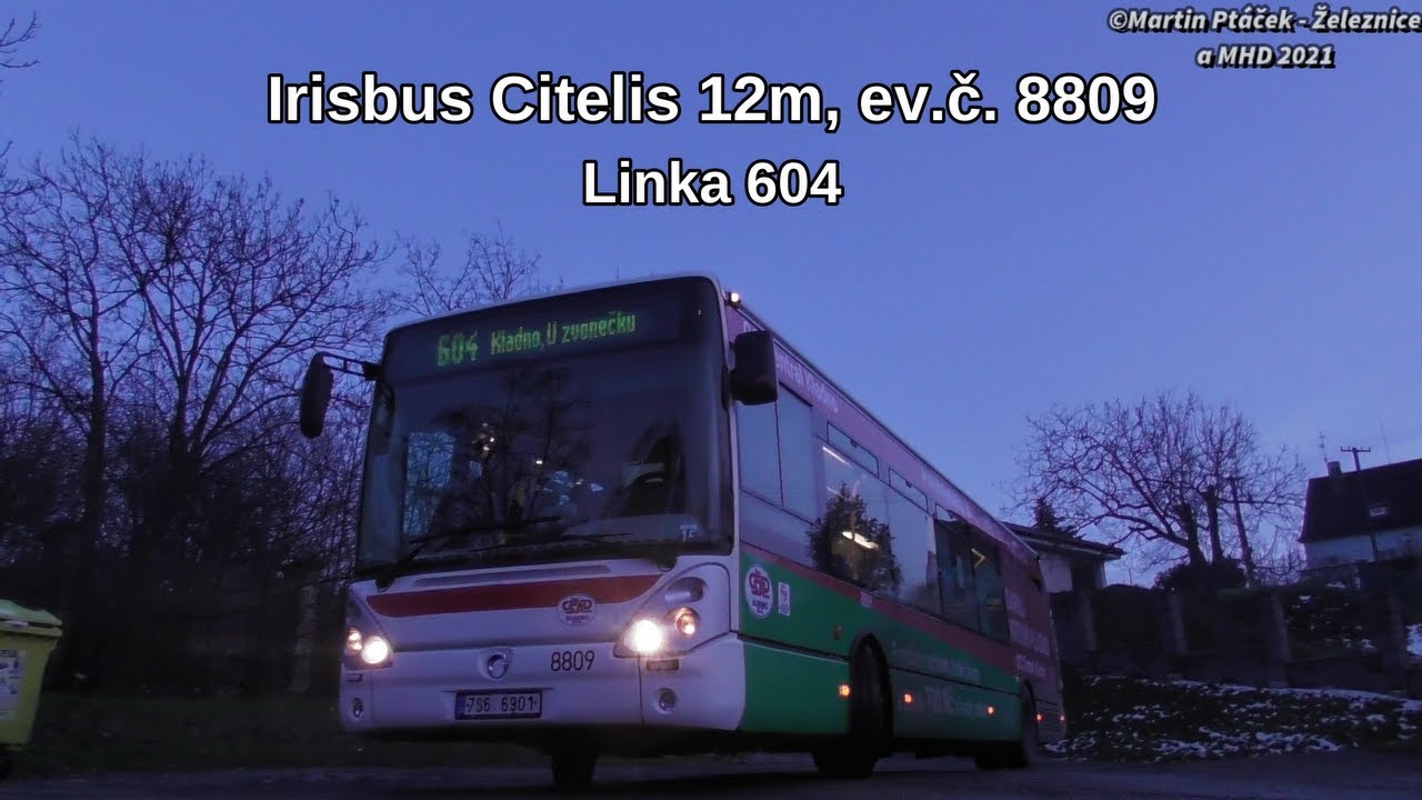 Jízda autobusem Irisbus Citelis 12m, ev.č. 8809 na MHD lince 604.