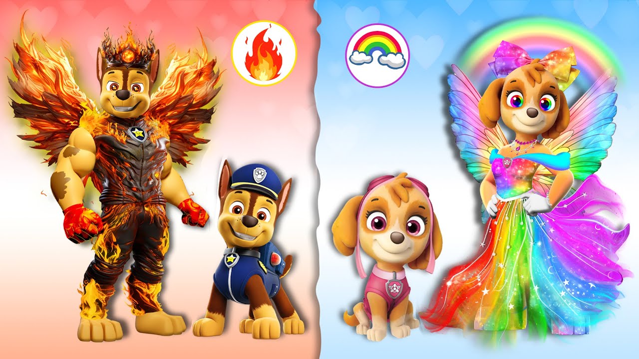 Fire, Ice & Rainbow Fashion for Muscle Paw Patrol | ADN Growing Up