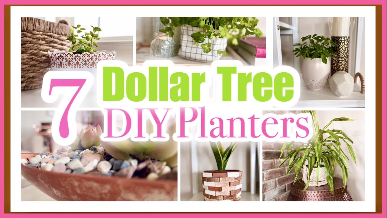 DIY PLANT IDEAS:  EASY MODERN BOHO DOLLAR TREE DIY PLANTERS & PLANT HOLDERS!