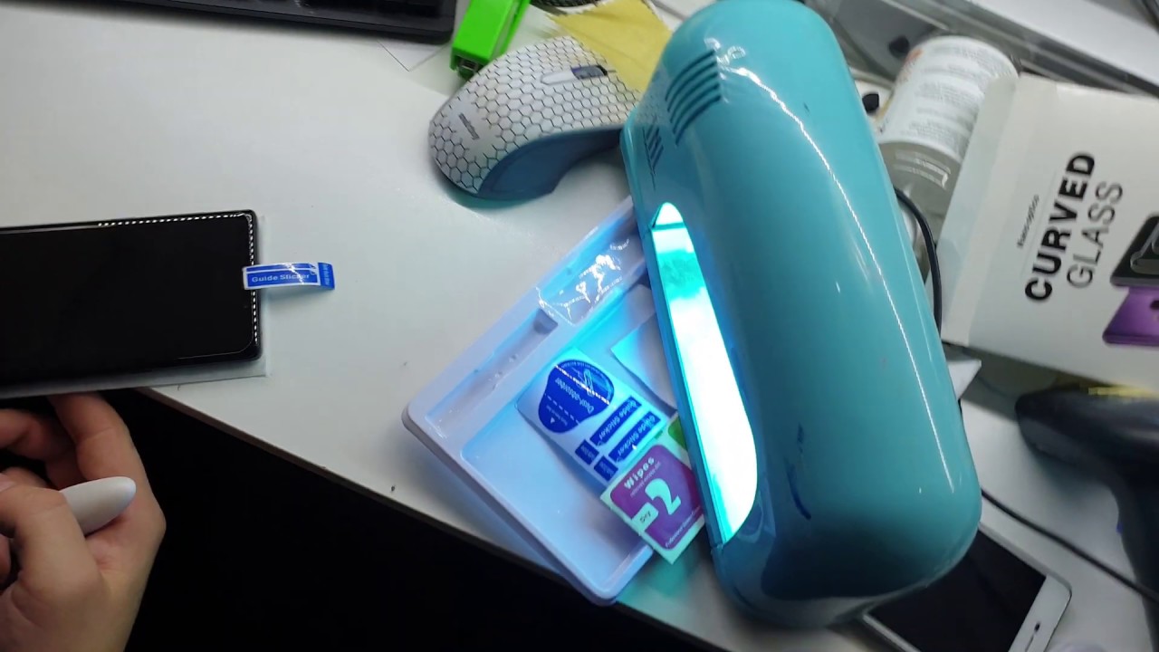 Uf Glass Как наклеить ультрафиолетовое стекло на Samsung Galaxy Note 9 UV Glass
