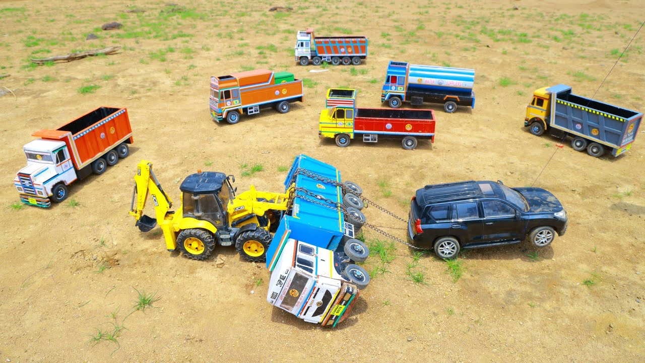 Volvo Truck Eicher Dumper Indian Truck Accident Pulling Out Toyota Land Cruiser Car JCB 4DX ? CS Toy