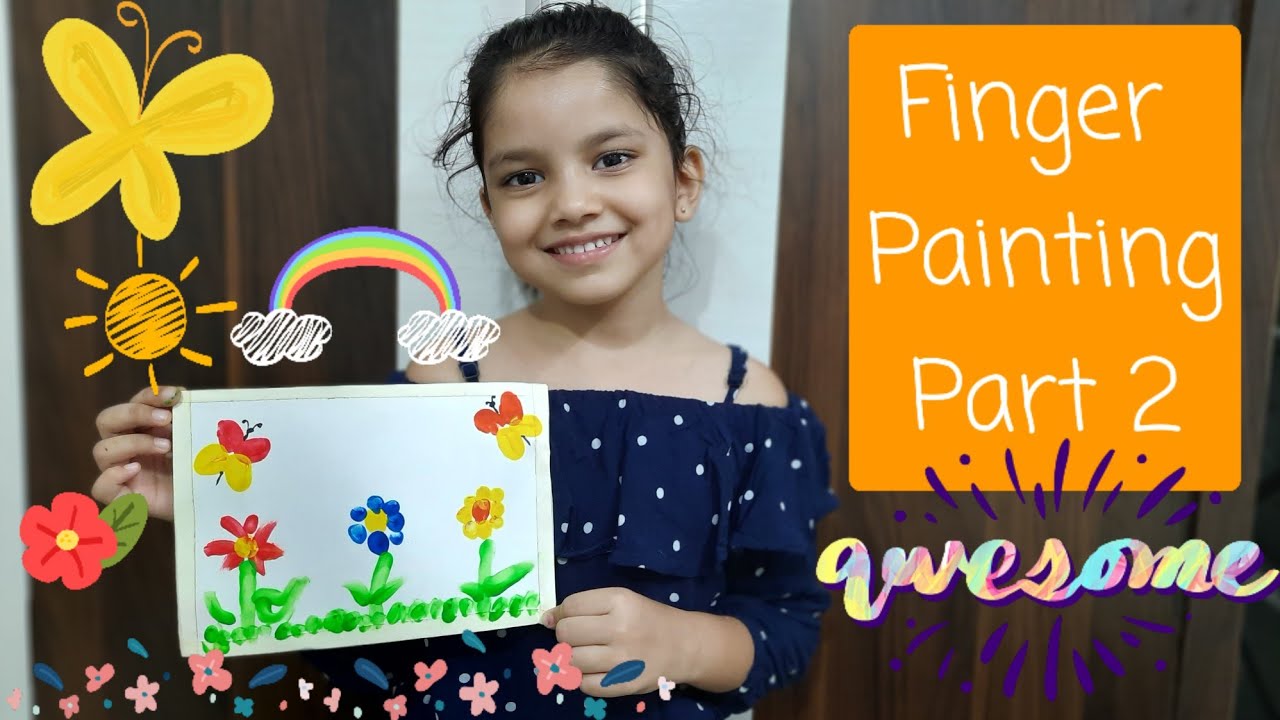 Hand Painting|Thumb Painting|Finger painting for Kids and Beginners #kidstutorial #fingerpainting