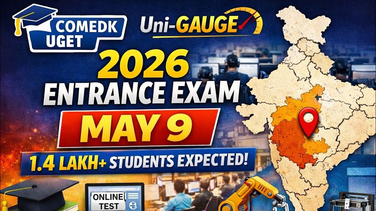 COMEDK UGET / Uni-GAUGE 2026 Exam on May 9 | 1.4 Lakh+ Students Expected
