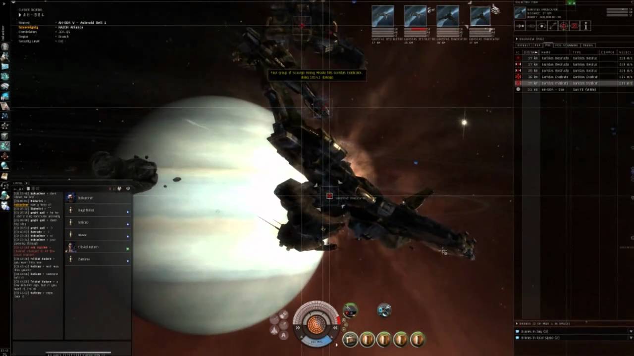 Eve null sec ratting in a drake