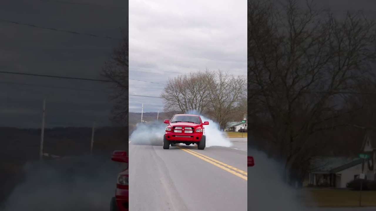 1100HP Cummins truck burnout 🔥🏁💨 #carcollection