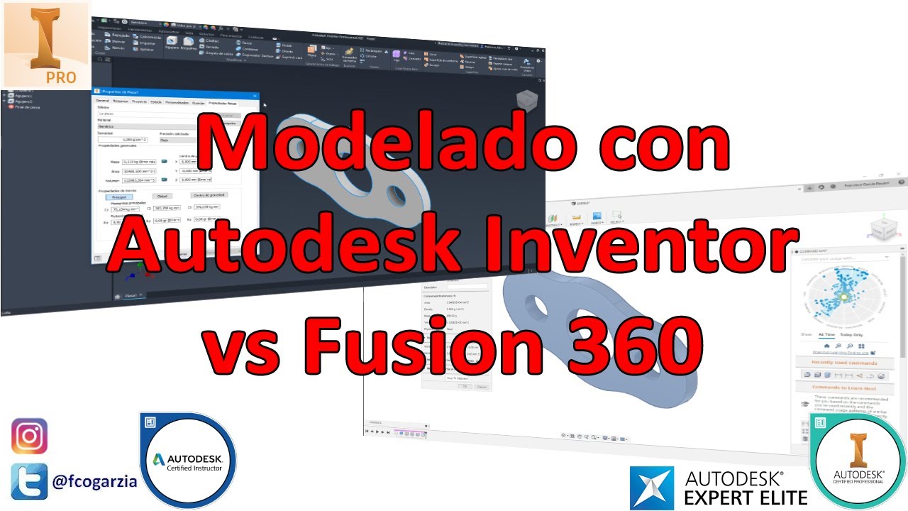 Autodesk Inventor vs Fusion 360 |  Modelado práctico