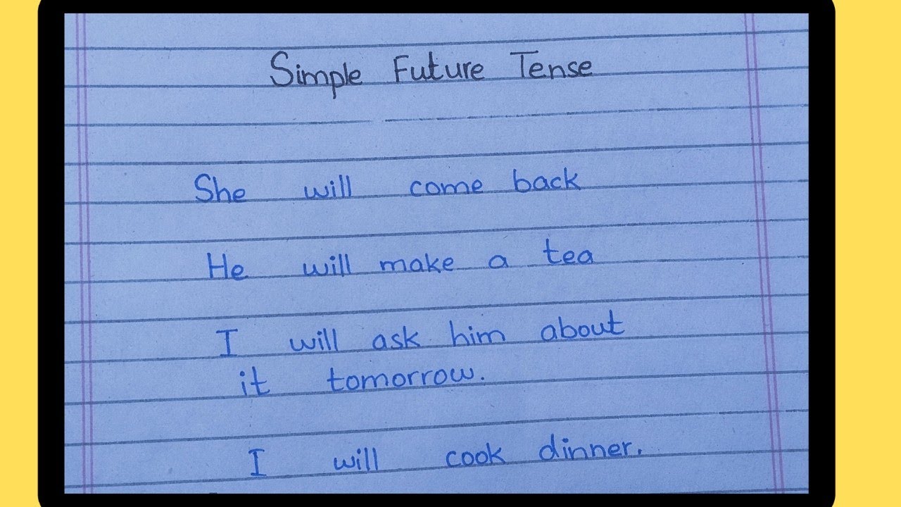 Examples of simple future tense | Simple future tense | Simple future tense in English
