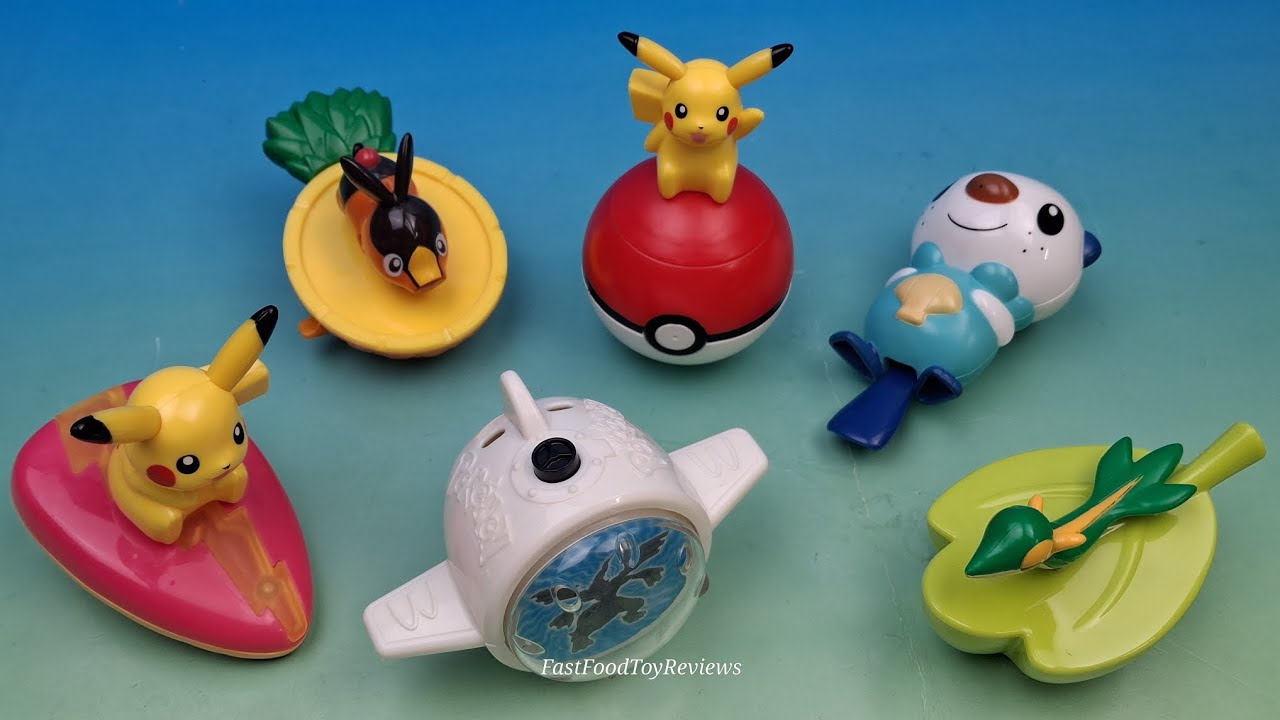 Видеообзор набора из 6 коллекционных предметов Happy Meal от McDonald's с покемонами (Азия) 2011 ...