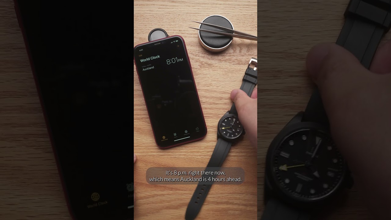 Как отслеживать два часовых пояса с помощью часов GMT